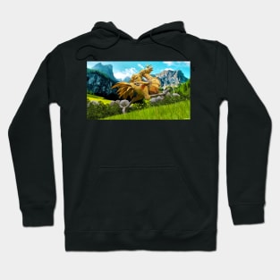 Cactuar and chocobo riding a chocobo Hoodie